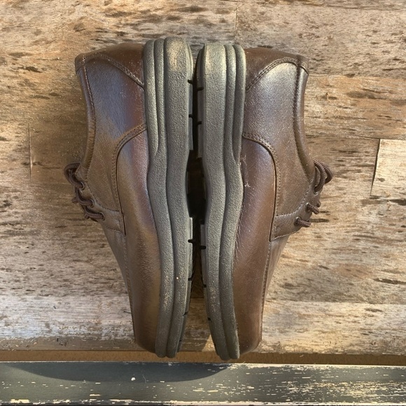 JOHN BLAIR MEN OXFORD SHOES Sz 7W LACE UP COMFORTABLE LEATHER SHOES BROWN - Picture 6 of 9